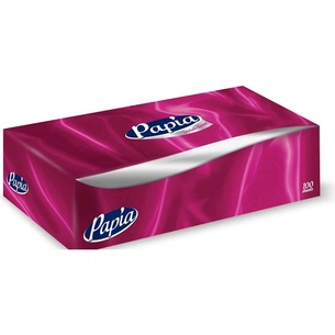 Серветки косметичні Papia 2 шари 100 шт. (8690536020447) зображення 1
