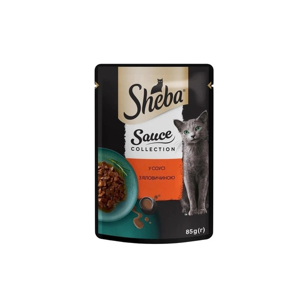 Влажный корм для кошек Sheba с говядиной в соусе 85 г (4770608264406) - изображение 1