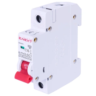 Автоматичний вимикач E.NEXT 1-п e.mcb.pro 16А C ( 6кА) (p042008) зображення 1