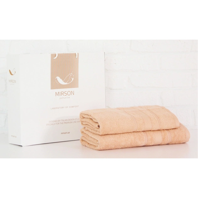 Рушник MirSon набір банних 5075 Elite SoftNess Ivory 50х90, 70х140 (2200003183139) - зображення 1