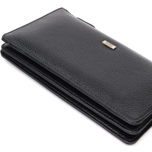 Кошелек Bond Accessories На два отделения из натуральной кожи флотар Черная (22047) - изображение 5