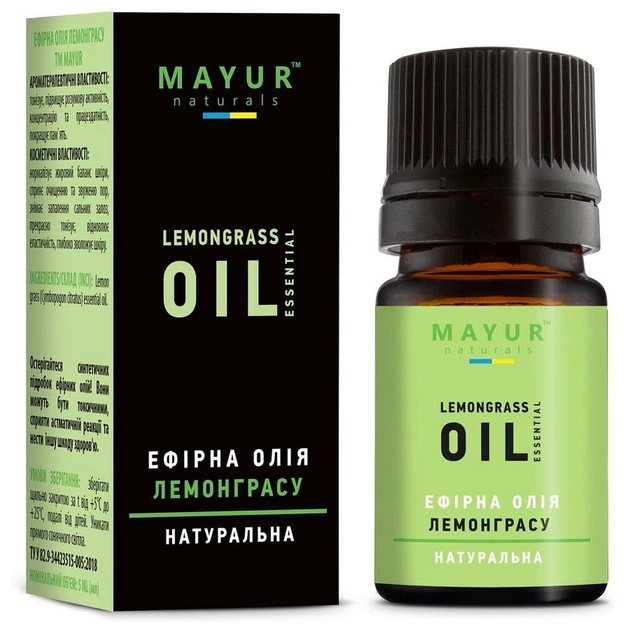 Ефірна олія Mayur Лемонграсу 5 мл (4820189561507) - picture 1
