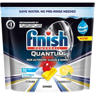 Таблетки для посудомийних машин Finish Quantum Ultimate Lemon 10 шт. (5900627091014) зображення 1