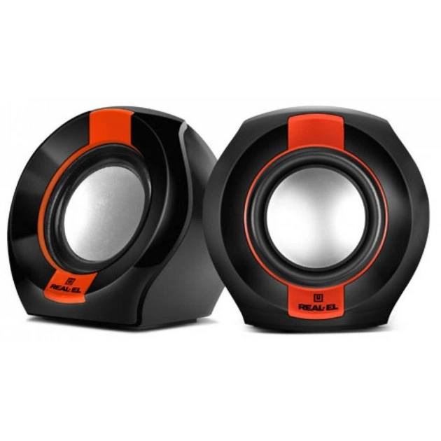 Акустична система REAL-EL S-50 black-red (EL121100008) - зображення 1