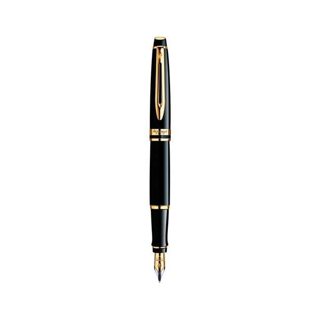 Ручка пір'яна Waterman EXPERT Black FP F (10 021) - зображення 1