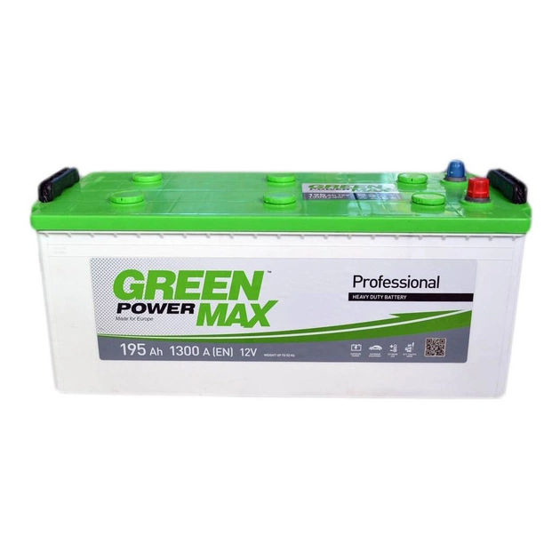 Акумулятор автомобільний GREEN POWER MAX 195Ah збоку (+/-) (000022378) - изображение 1