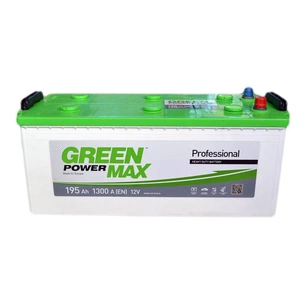 Акумулятор автомобільний GREEN POWER MAX 195Ah збоку (+/-) (000022378) зображення 1