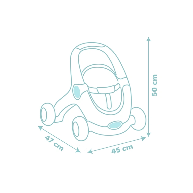 Коляска для ляльок Smoby Little для прогулянок 3в1, з пупсом, синій (140308) - picture 7