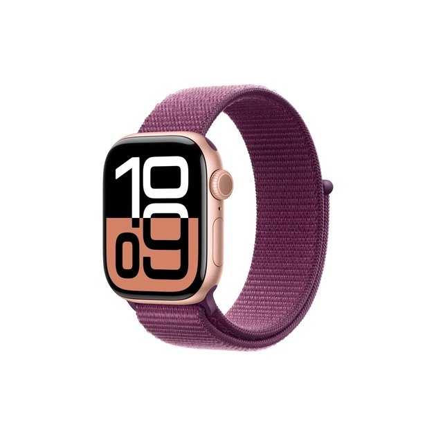 Смарт-годинник Apple Watch Series 10 GPS 42mm Rose Gold Aluminium Case with Plum Sport Loop (MWWK3QH/A) - зображення 1