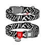 Ошейник для животных WAUDOG Nylon з QR адресником "Зебра" пластиковий фастекс XL (283-0055) - уменьшенное изображение 1