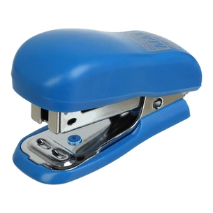 Степлер Buromax пластиковий МІНІ, 10 аркушів, (скоби №24; 26), 60 x 25 x 35 мм, синій (BM.4216-02) зображення 1