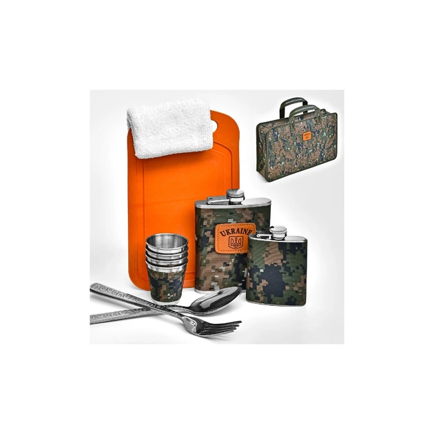 Набір для пікніка Stenson для мисливця/рибалки "Ukraine" 12пр/набір у камуфляжному кейсі (R31004) - picture 2