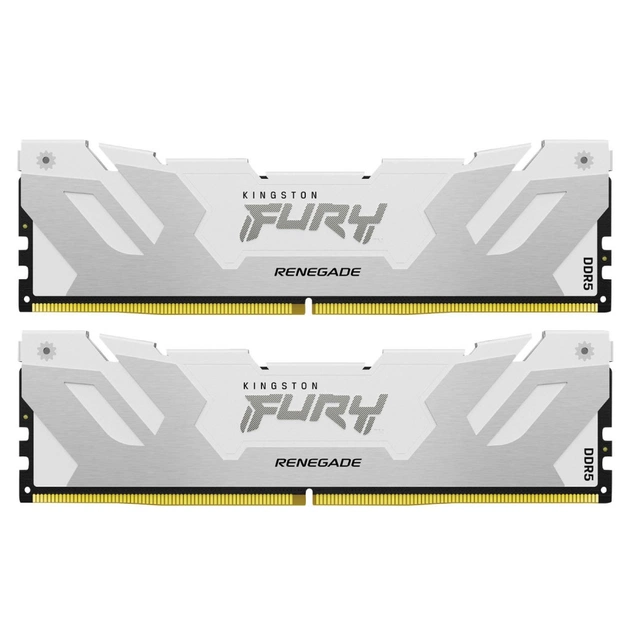 Модуль пам'яті для комп'ютера DDR5 32GB (2x16GB) 6000 MHz Renegade White Kingston Fury (ex.HyperX) (KF560C32RWK2-32) - зображення 1