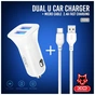Зарядний пристрій XO 2xUSB 2.4A + cable USB to Micro 5P white (TZ10-M-WH) - зменшене зображення 3