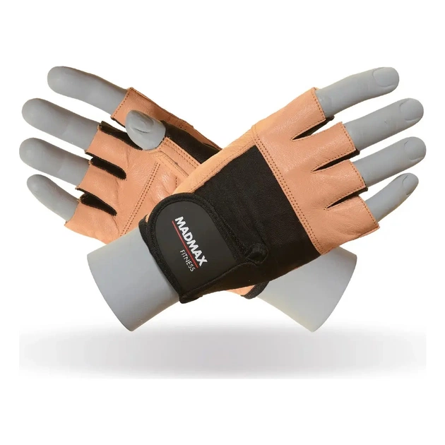 Рукавички для фітнесу MadMax MFG-444 Fitness Brown L (MFG-444-Brown_L) - изображение 1