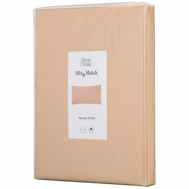 Наволочка Ardesto Mix&Match 50х70 100% бавовна, сатин бежевий (ART5070PCI) - picture 2