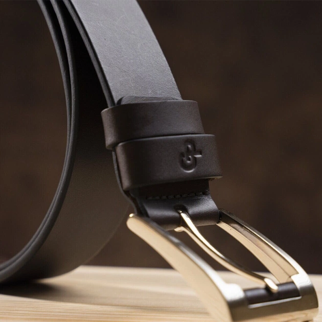 Ремінь Grande Pelle Шкіряний ремінь Коричневий (00776) - зображення 5