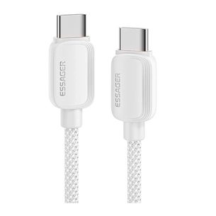 Дата кабель USB-C to USB-C 2.0m 100W white Essager (EXCTT1-WLA02-P) зображення 1