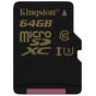 Карта пам'яті Kingston 64GB microSDHC class 10 UHS-I U3 (SDCG/64GBSP) - зменшене зображення 1