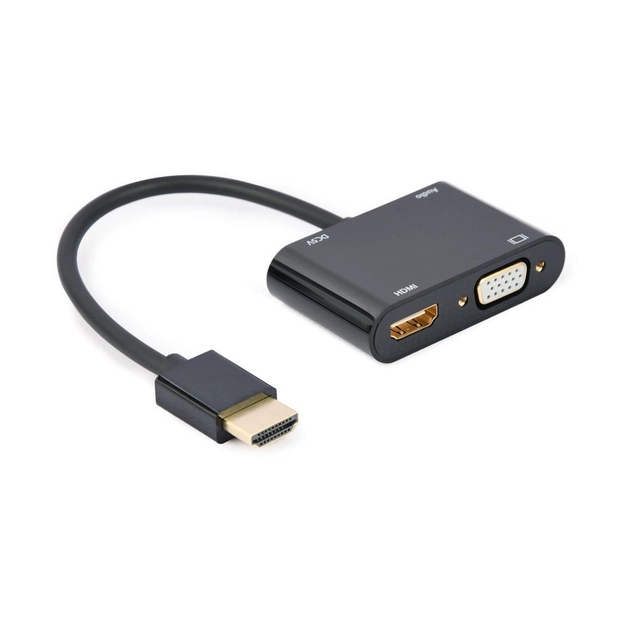 Переходник Cablexpert HDMI to HDMI/VGA+audio 3.5mm (A-HDMIM-HDMIFVGAF-01) - изображение 1