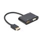 Перехідник Cablexpert HDMI to HDMI/VGA+audio 3.5mm (A-HDMIM-HDMIFVGAF-01) - зменшене зображення 1