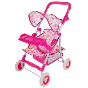 Коляска для ляльок A-Toys прогулянкова, козирок, столик, у пакеті (62836T) зображення 1