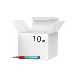 Маркер Stanger водостійкий, 1-3 мм, з грипом червоний 10 шт (MARKER-PER-STM250R10) зображення 1