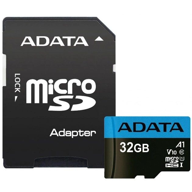 Карта пам'яті ADATA 32GB microSD class 10 UHS-I A1 Premier (AUSDH32GUICL10A1-RA1) - picture 1