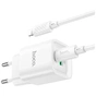 Зарядний пристрій HOCO C147A Charm 1xUSB-C PD20W + 1xUSB QC3.0 + cable USB-C to Lightning White (6942007630283) - зменшене зображення 6