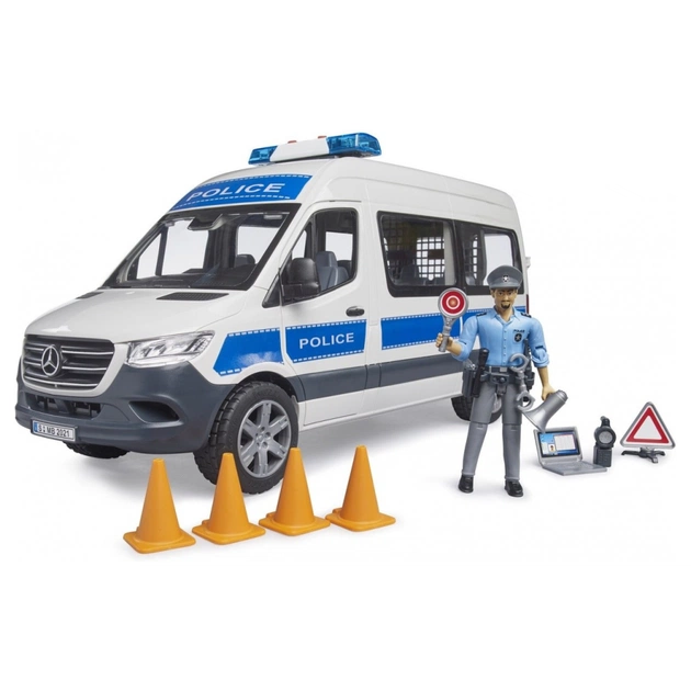 Масштабная модель автомобиля Bruder Полицейское авто MB Sprinter с полицейским и аксессуарами (02683) - изображение 1