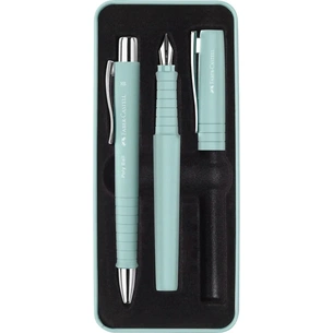 Ручка кулькова Faber-Castell набір ручок POLY Ball Set в металевому пеналі (перо + кульк. ручка), колір корпусу бірюзовий (32959) зображення 1