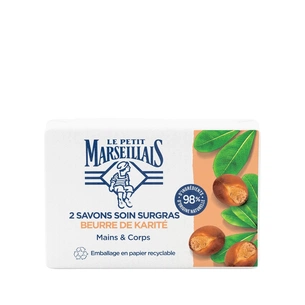 Тверде мило Le Petit Marseillais З олією Ши 2 x 100 г (3574661681108) зображення 1
