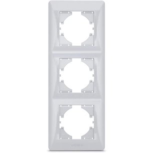 Рамка Videx BINERA срібний шовк 3 поста (VF-BNFR3V-SS) зображення 1