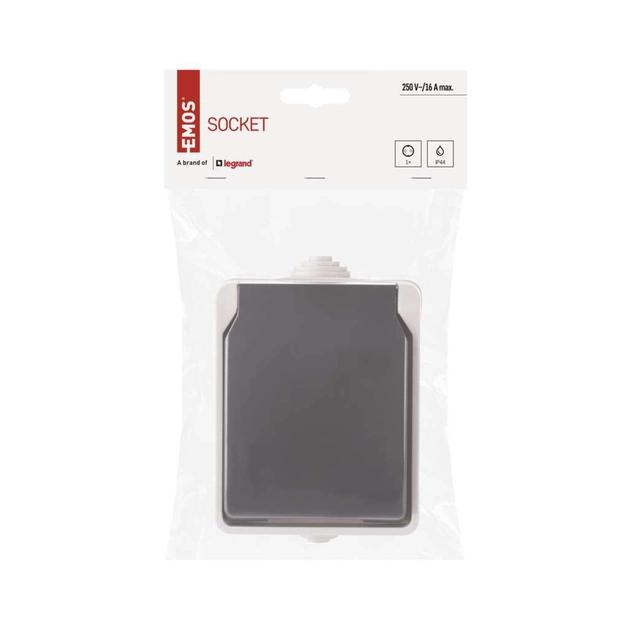 Розетка EMOS 16A 250V IP44 одинарна (A1396) - зображення 6