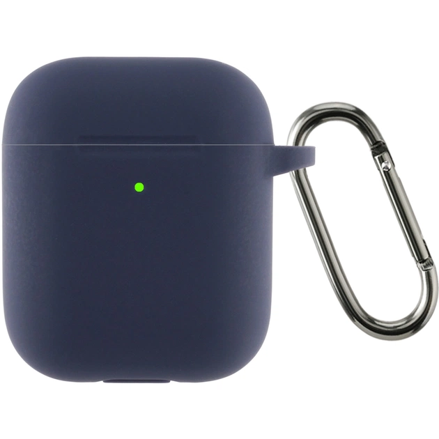 Чехол для наушников Armorstandart Silicone Case With Hook для Apple AirPods 2 Dark Blue (ARM59681) - изображение 1