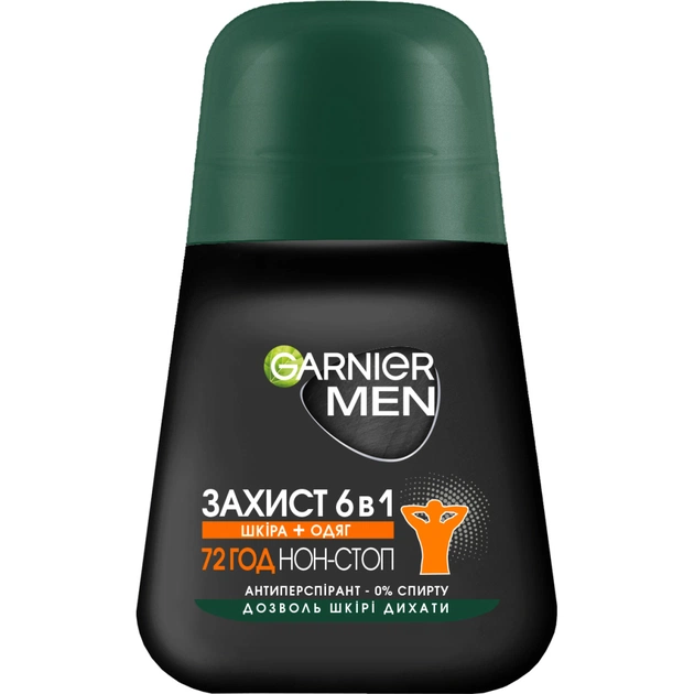 Антиперспірант Garnier Men Захист 6 роликовий 50 мл (3600542241847) - зображення 1