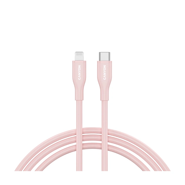 Дата кабель USB-C to Lightning 1.0m CLNM60 C-L 60W MFI Silicon Pink Canyon (CNS-CLNM60SC10PS) - зображення 1