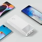 Батарея універсальна Baseus Bipow 20000mAh, 15W, USB-C/3A, 2*USB-A/3A(max.), +cable, white (PPBD050102) - уменьшенное изображение 9
