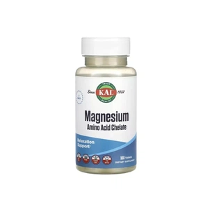 Мінерали KAL Магній Хелат, Magnesium Amino Acid Chelate, 100 таблеток (CAL81123) зображення 1