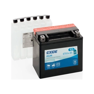 Акумулятор автомобільний EXIDE AGM 12Ah (+/-) (200EN) (ETX14-BS) зображення 1