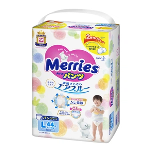 Підгузки Merries трусики для дітей розмір L 9-14 кг 44 шт (558868) зображення 1
