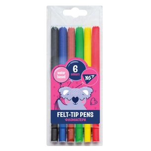 Фломастери Yes Koala, 6 кольорів (650511) зображення 1