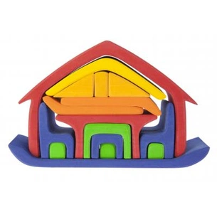 Конструктор Nic дерев'яний Все в будинку червоний (NIC523266) зображення 1