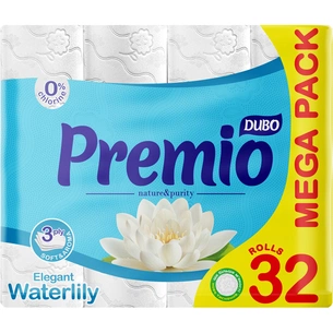 Туалетная бумага Диво Premio Waterlily 3 слоя 32 рулона (4820003837757) изображение 1