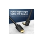 Кабель мультимедійний HDMI M to HDMI M 2.0m V2.0 4K60Hz 90° corner PVC black Vention (AAQBH) - зменшене зображення 6