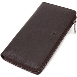 Гаманець Bond Accessories З одним відділенням з натуральної шкіри Коричнева (22032) зображення 1