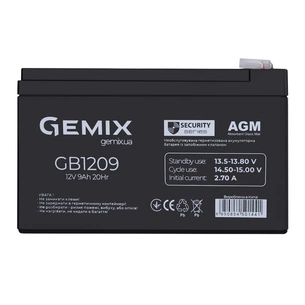 Батарея до ДБЖ Gemix GB 12В 9Ач (GB1209) зображення 1