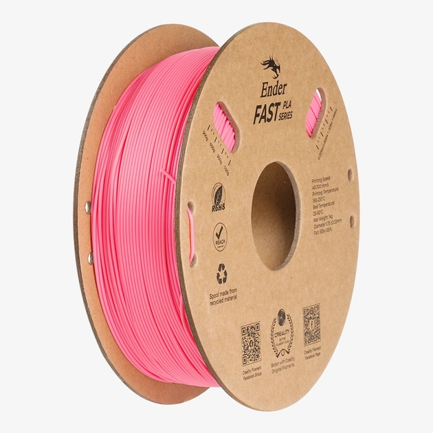 Пластик для 3D-принтера Creality PLA Fast, Ender, 1.75мм, pink, 1кг (3301010435) - изображение 1