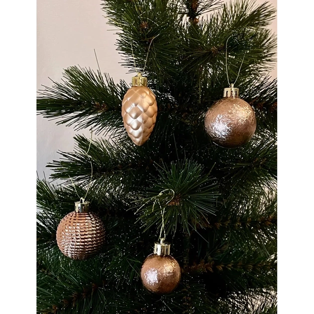 Ялинкова іграшка Chomik пластикові кульки компл. 31шт, 3см, рожево-пудрові (5900779877160_2) - picture 5