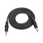Кабель мультимедийный 3.5mm M to 3.5mm M 1.5m black Voltronic (YT-AUXGJ(M)/(M)-1.5-B) - уменьшенное изображение 1